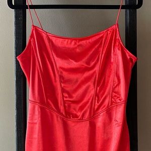 H&M women’s ruby red corset style dress